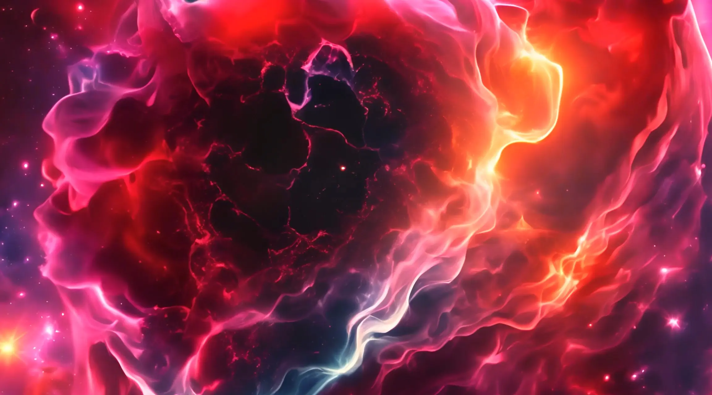 Fiery Cosmos Dynamic Stellar Phenomenon Video